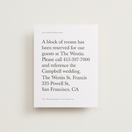 Letterpress Direction Cards