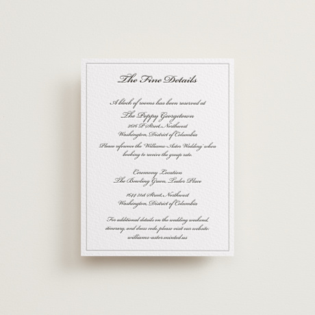 Letterpress Direction Cards