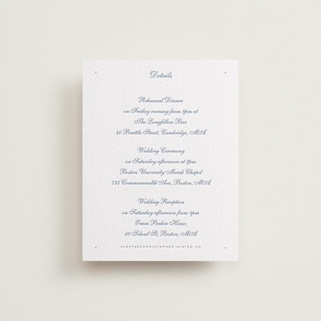 Letterpress Direction Cards