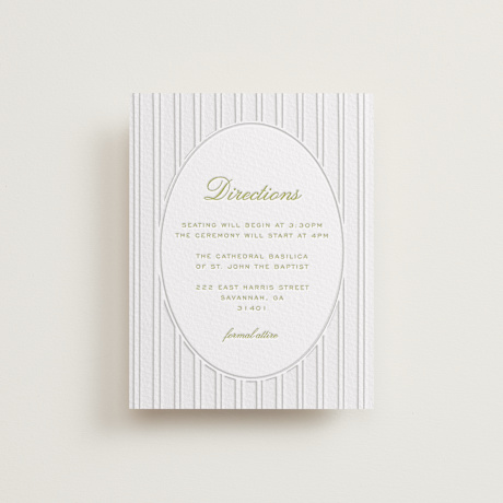 Letterpress Direction Cards