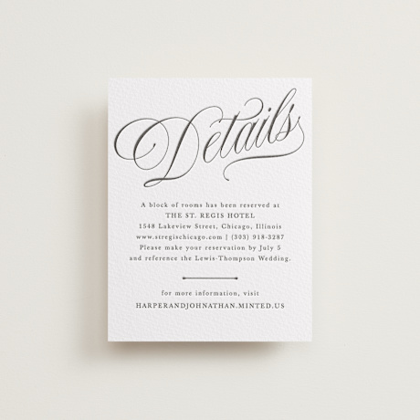 Letterpress Direction Cards