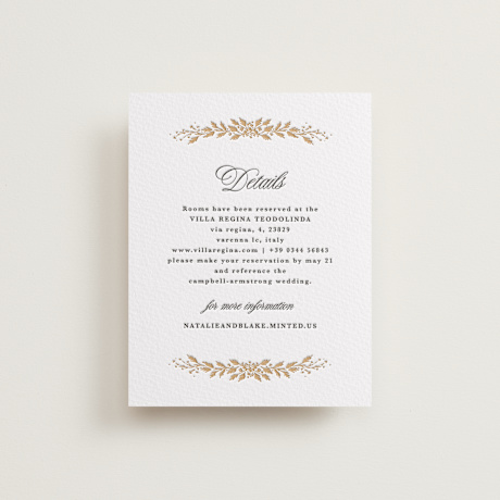 Letterpress Direction Cards