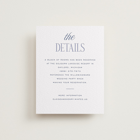 Letterpress Direction Cards