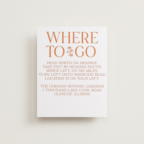 Letterpress Direction Cards