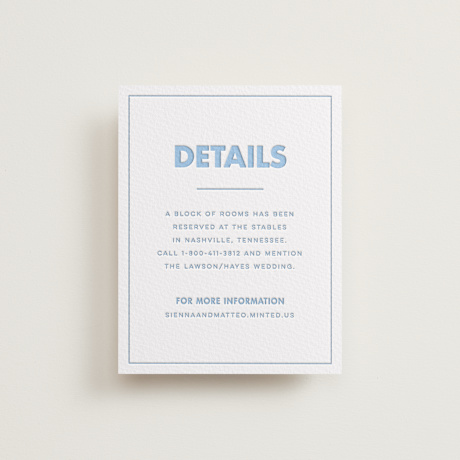 Letterpress Direction Cards