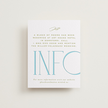 Letterpress Direction Cards