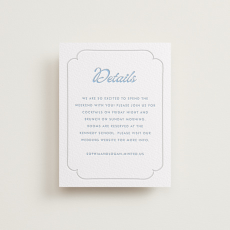 Letterpress Direction Cards