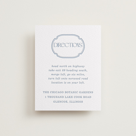 Letterpress Direction Cards