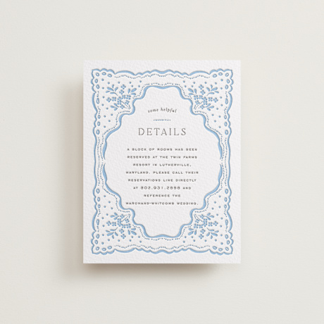 Letterpress Direction Cards