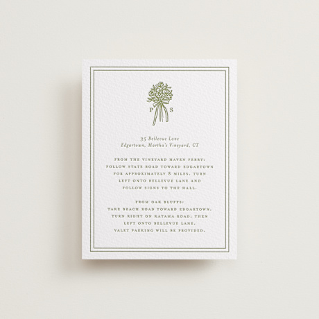 Letterpress Direction Cards