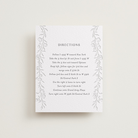 Letterpress Direction Cards