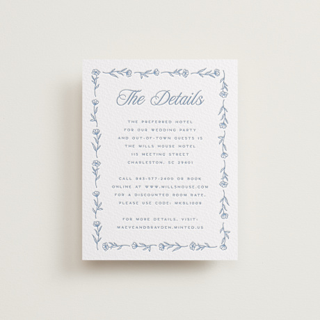 Letterpress Direction Cards