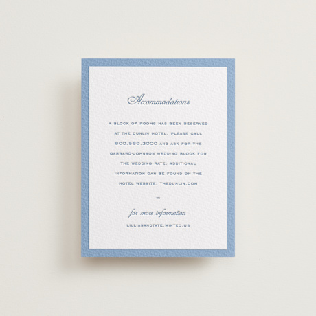 Letterpress Direction Cards
