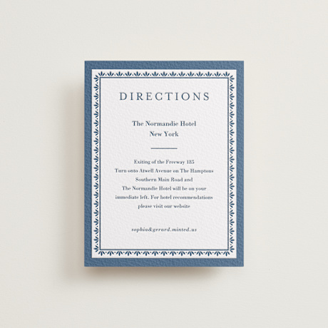 Letterpress Direction Cards