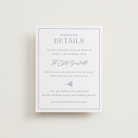 Letterpress Direction Cards