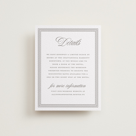 Letterpress Direction Cards