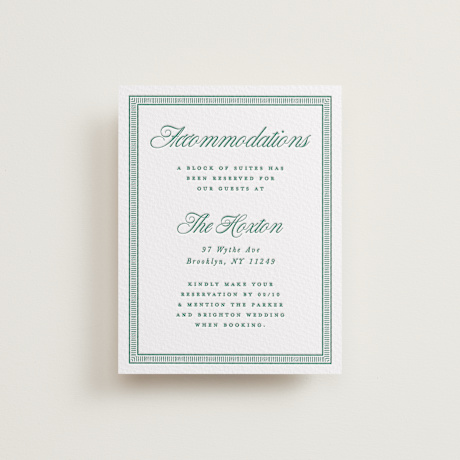 Letterpress Direction Cards