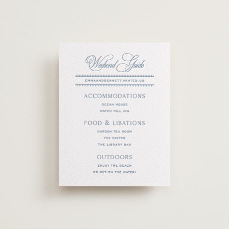 Letterpress Direction Cards