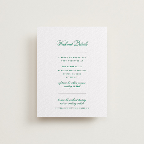 Letterpress Direction Cards