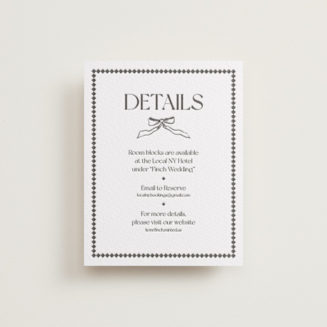 Letterpress Direction Cards