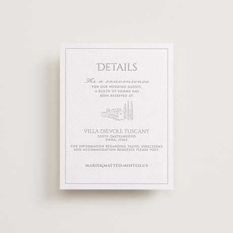 Letterpress Direction Cards