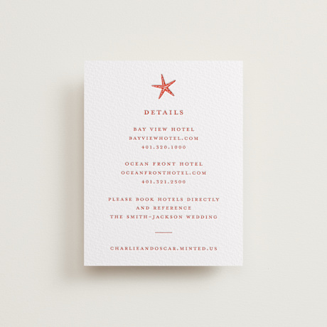 Letterpress Direction Cards