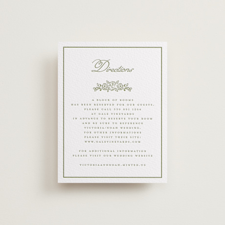 Letterpress Direction Cards
