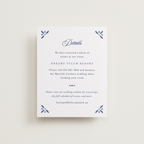 Letterpress Direction Cards