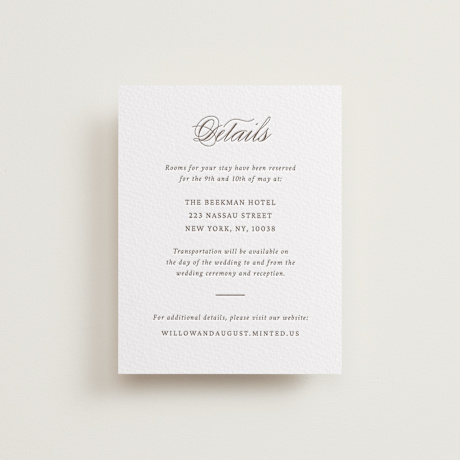 Letterpress Direction Cards