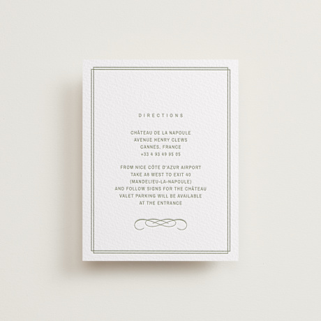 Letterpress Direction Cards