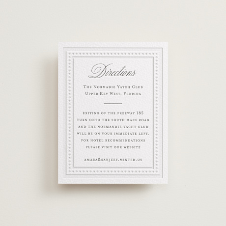 Letterpress Direction Cards