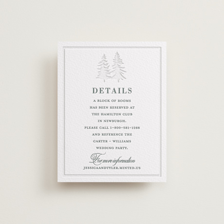Letterpress Direction Cards