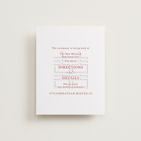 Letterpress Direction Cards