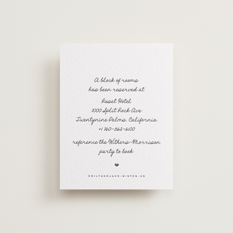 Letterpress Direction Cards