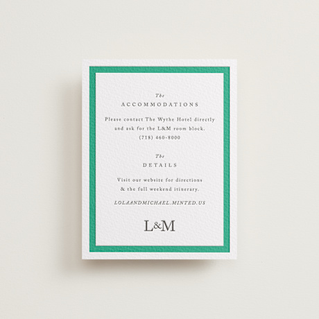 Letterpress Direction Cards