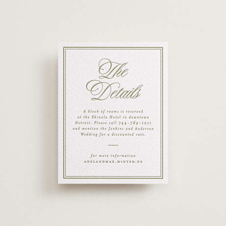 Letterpress Direction Cards