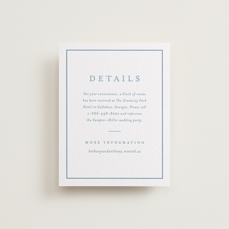 Letterpress Direction Cards