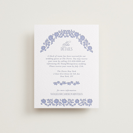 Letterpress Direction Cards