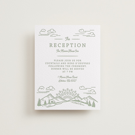 Letterpress Reception Cards