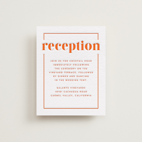 Letterpress Reception Cards