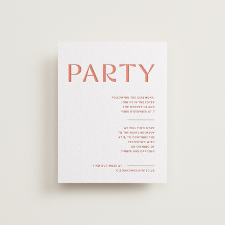 Letterpress Reception Cards