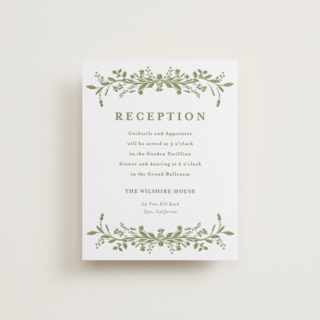 Letterpress Reception Cards