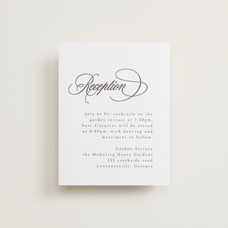 Letterpress Reception Cards