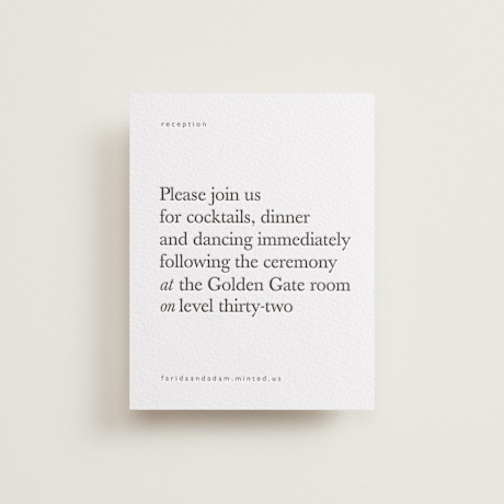 Letterpress Reception Cards