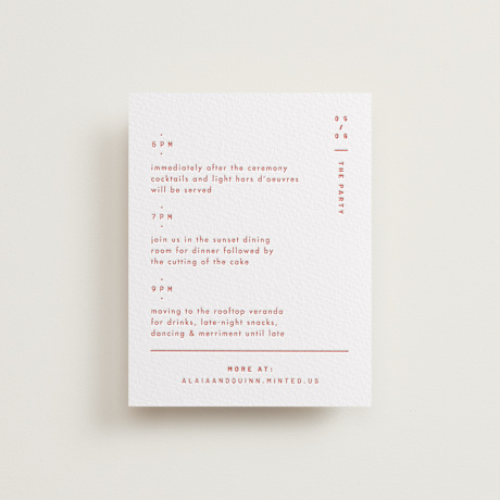 Letterpress Reception Cards