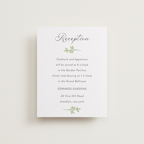 Letterpress Reception Cards