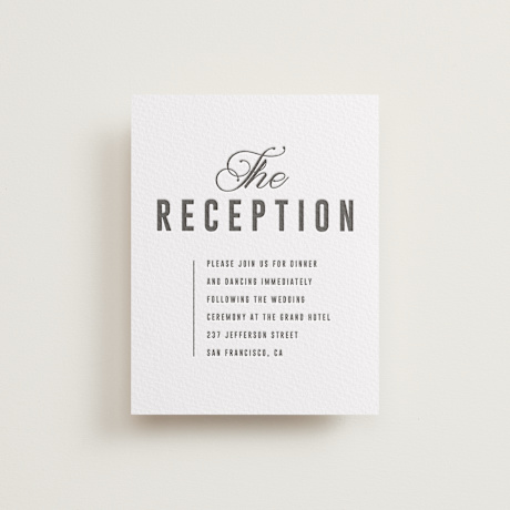 Letterpress Reception Cards
