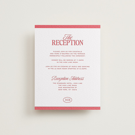 Letterpress Reception Cards