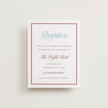 Letterpress Reception Cards