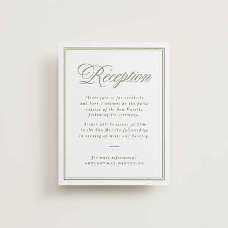 Letterpress Reception Cards
